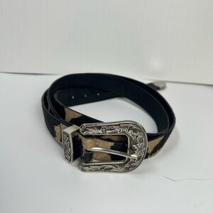 Animal Print Belt Cowhide Sz 3X